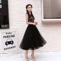 Womens Dresses Sleeveless Formal Dresses Print Black Lace Prom Dresses